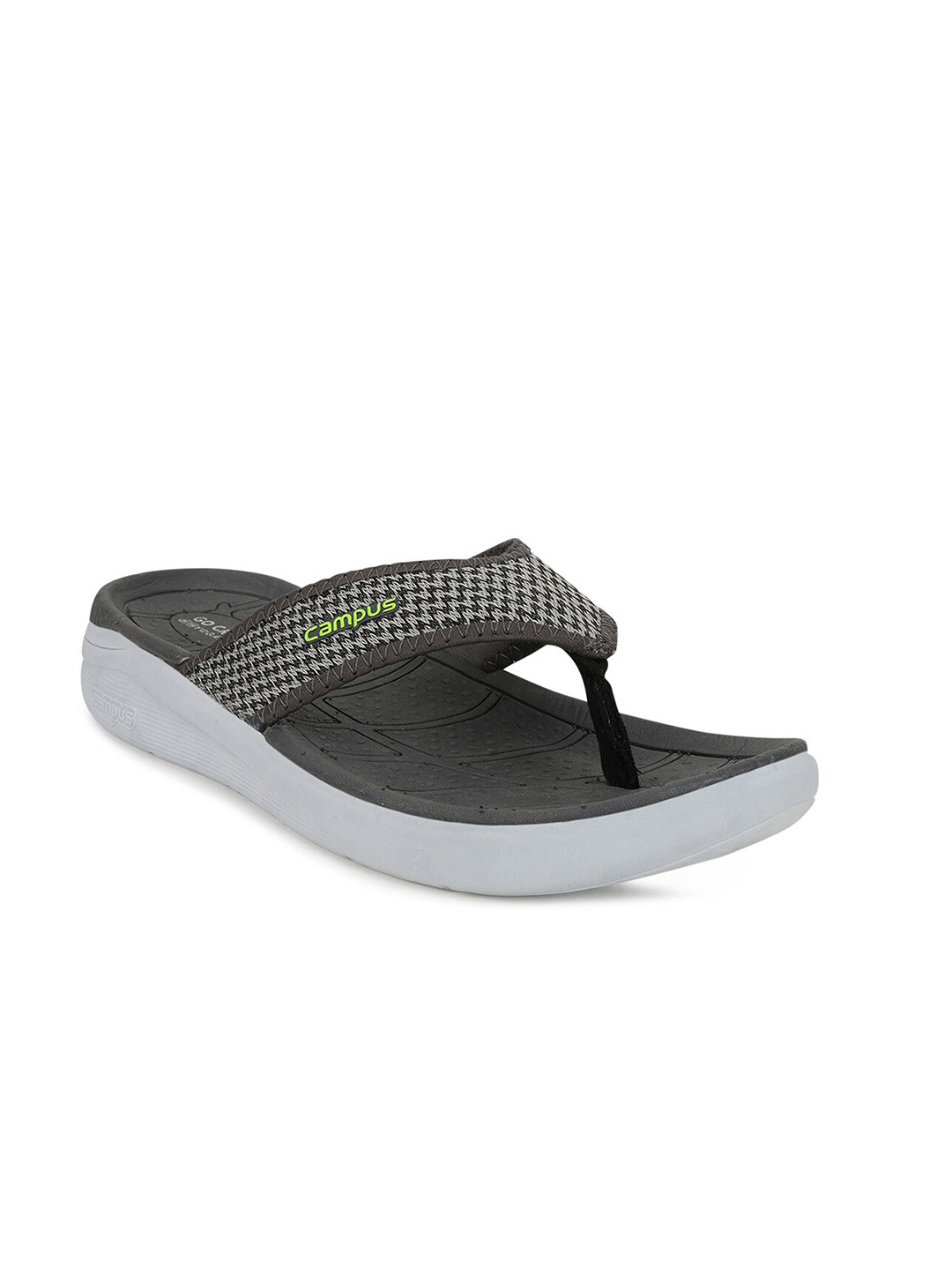 

Campus Men Grey & White Printed Slip-On