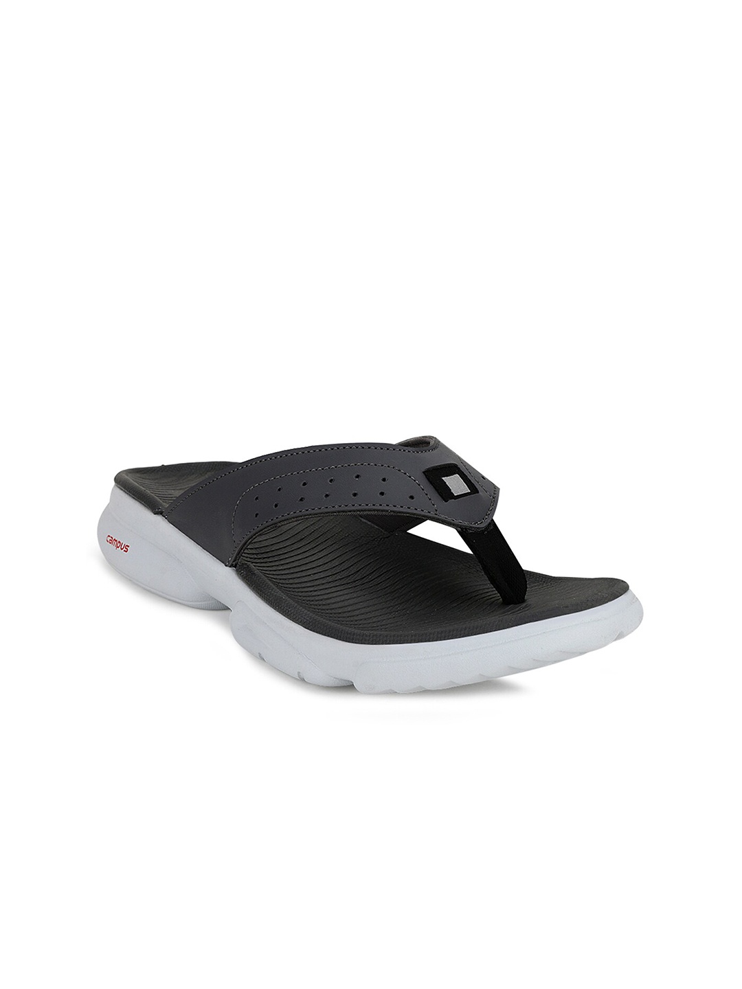 

Campus Men Charcoal & Black Slip-On