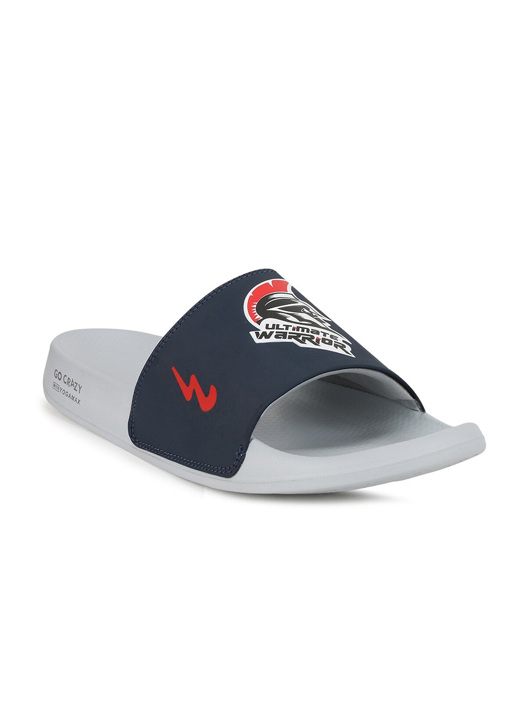 

Campus Men Navy Blue & White Printed Sliders