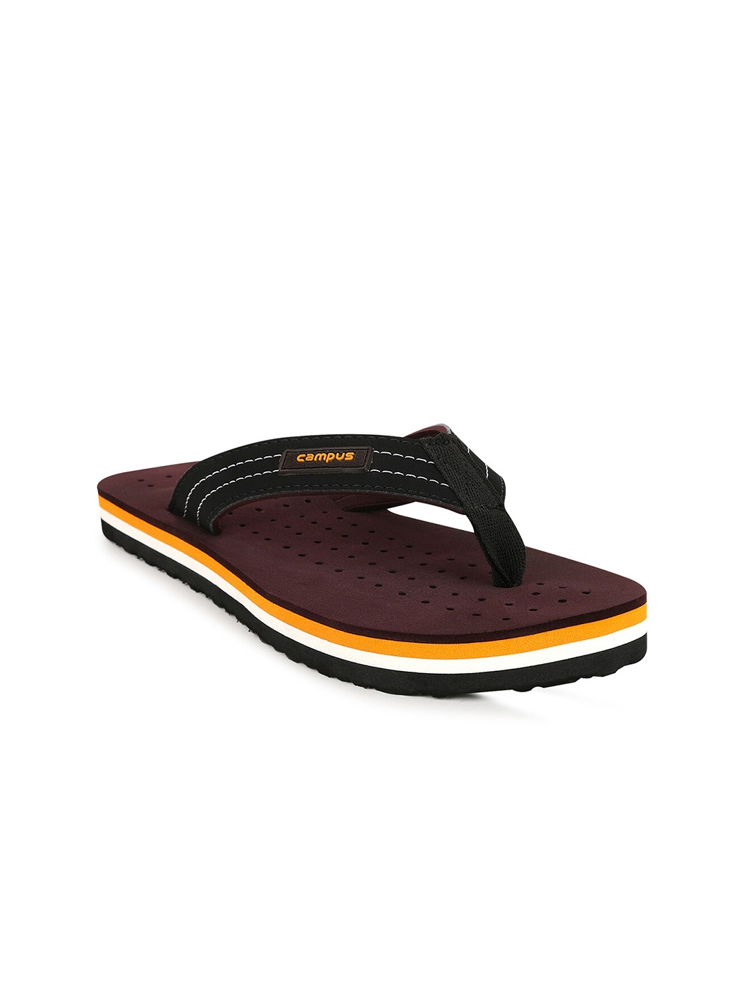 

Campus Men Black & Brown Thong Flip-Flops