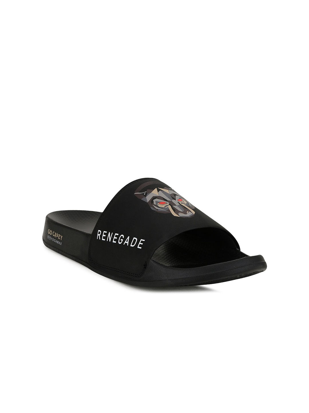 

Campus Men Black & Grey Printed Sliders