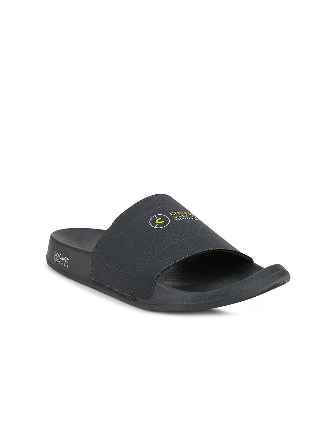 

Campus Men Charcoal Printed Sliders