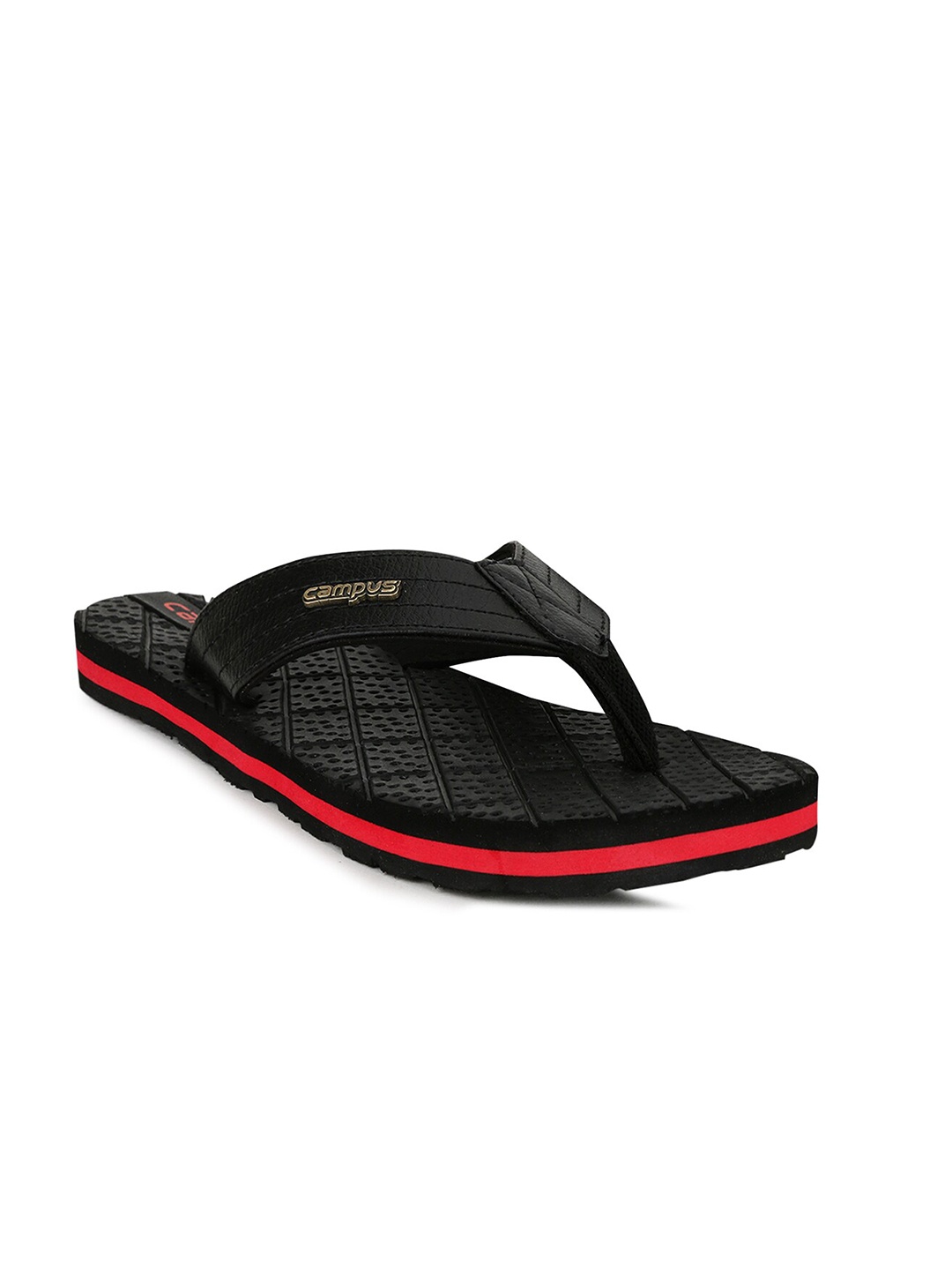 

Campus Men Black Flip Flops