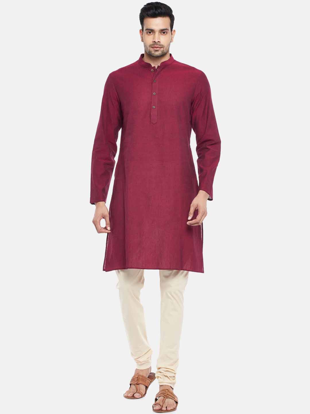 

indus route by Pantaloons Men Maroon Kurta