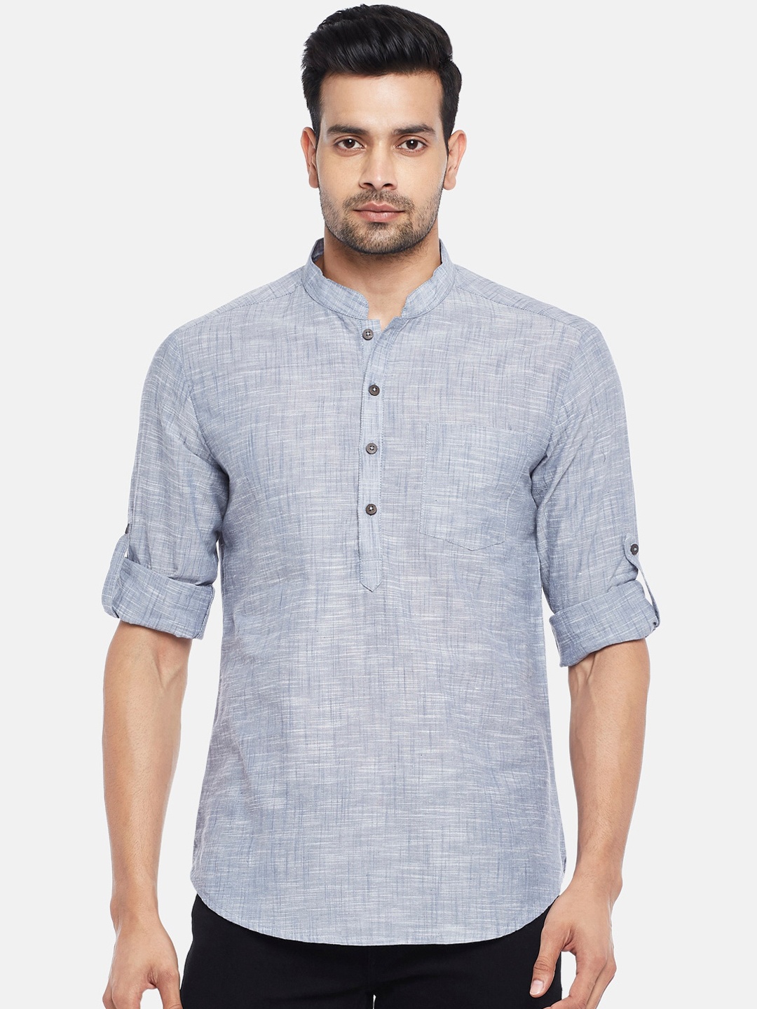 

Indus Route by Pantaloons Men Blue Kurta