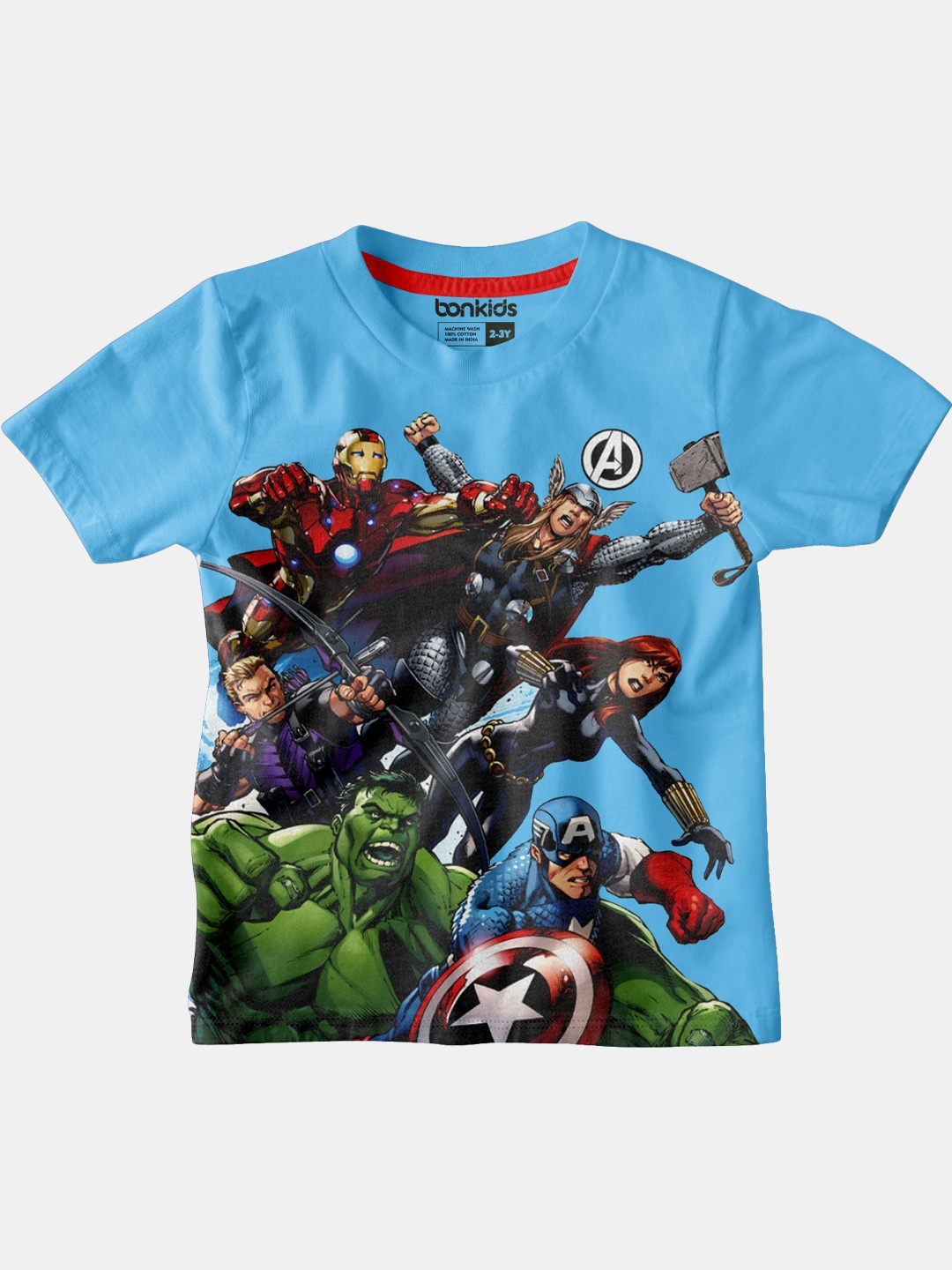 

BONKIDS Boys Blue Avengers Printed T-shirt