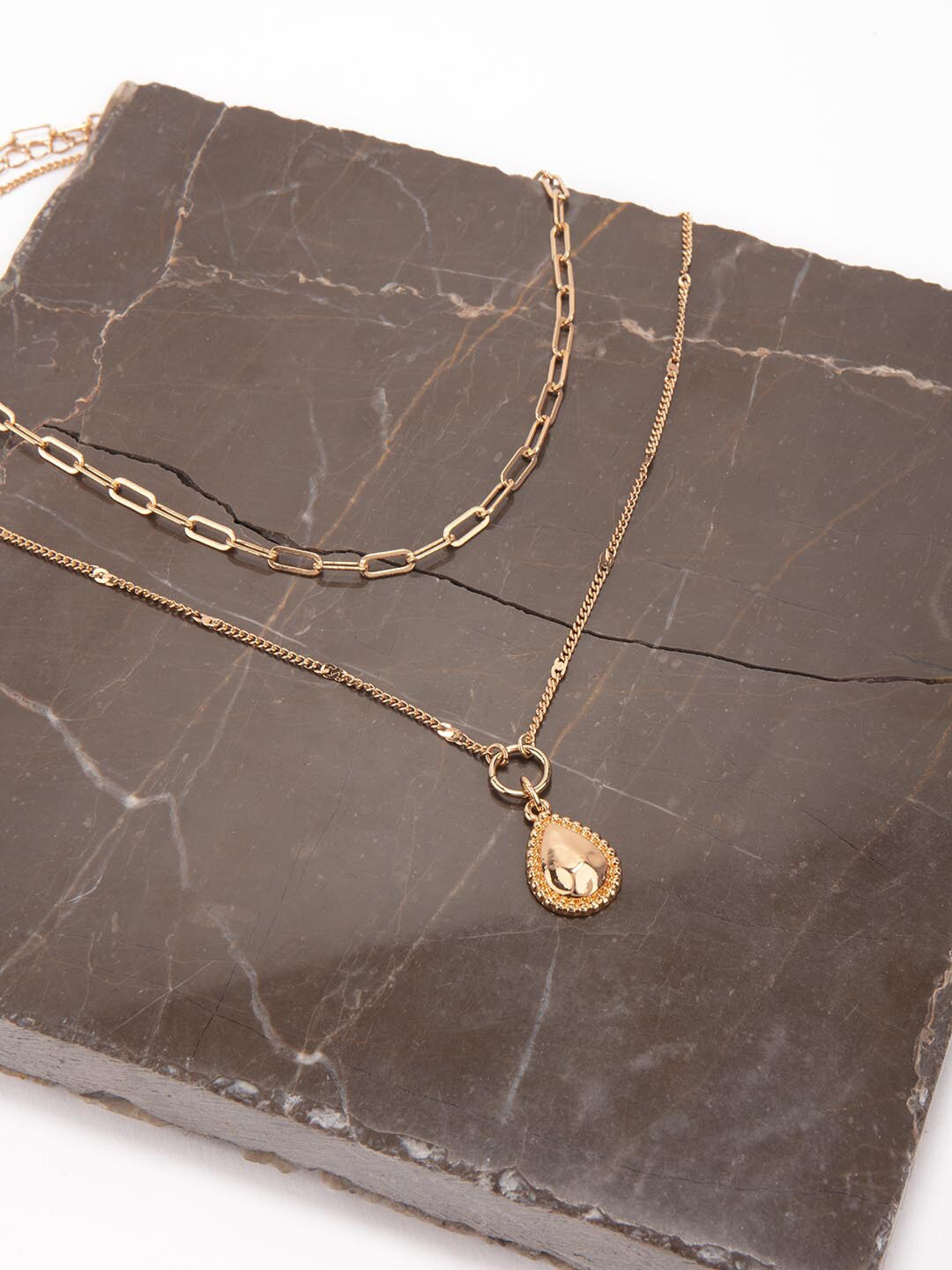 

Lilly & sparkle Women Gold-Toned Alloy Gold-Plated Layered Necklace