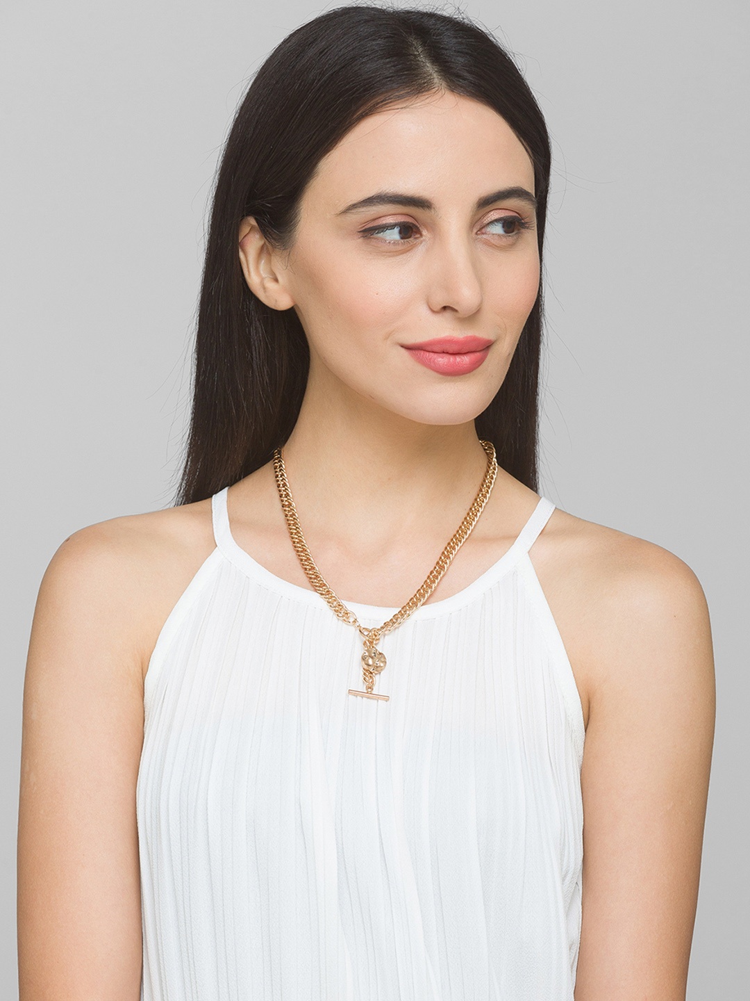 

Lilly & sparkle Gold-Toned Chain Necklace