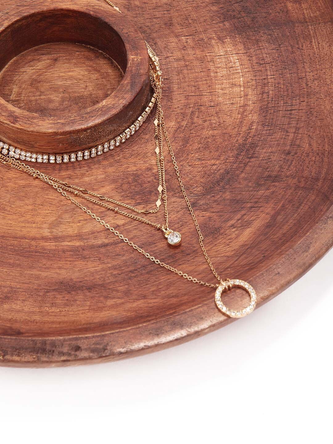 

Lilly & sparkle Gold-Toned Gold-Plated Layered Necklace