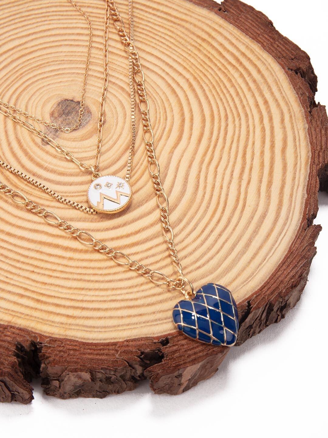 

Lilly & sparkle Blue & Gold-Plated Layered Necklace