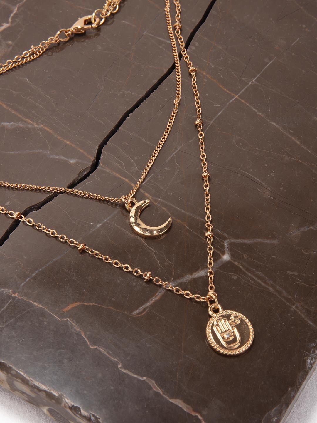 

Lilly & sparkle Gold-Toned Gold-Plated Layered Necklace