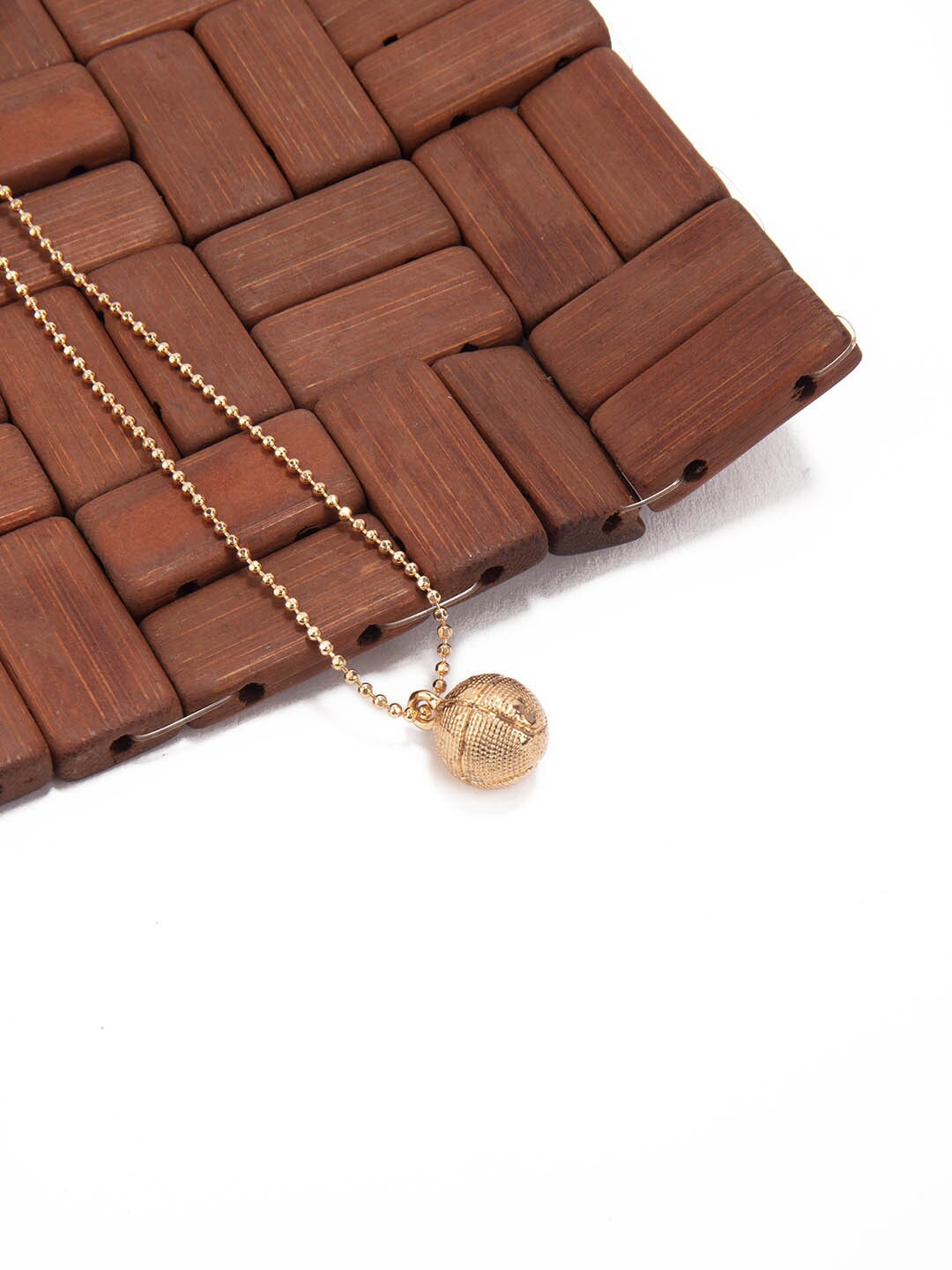 

Lilly & sparkle Gold-Toned Small Ball Pendent Necklace