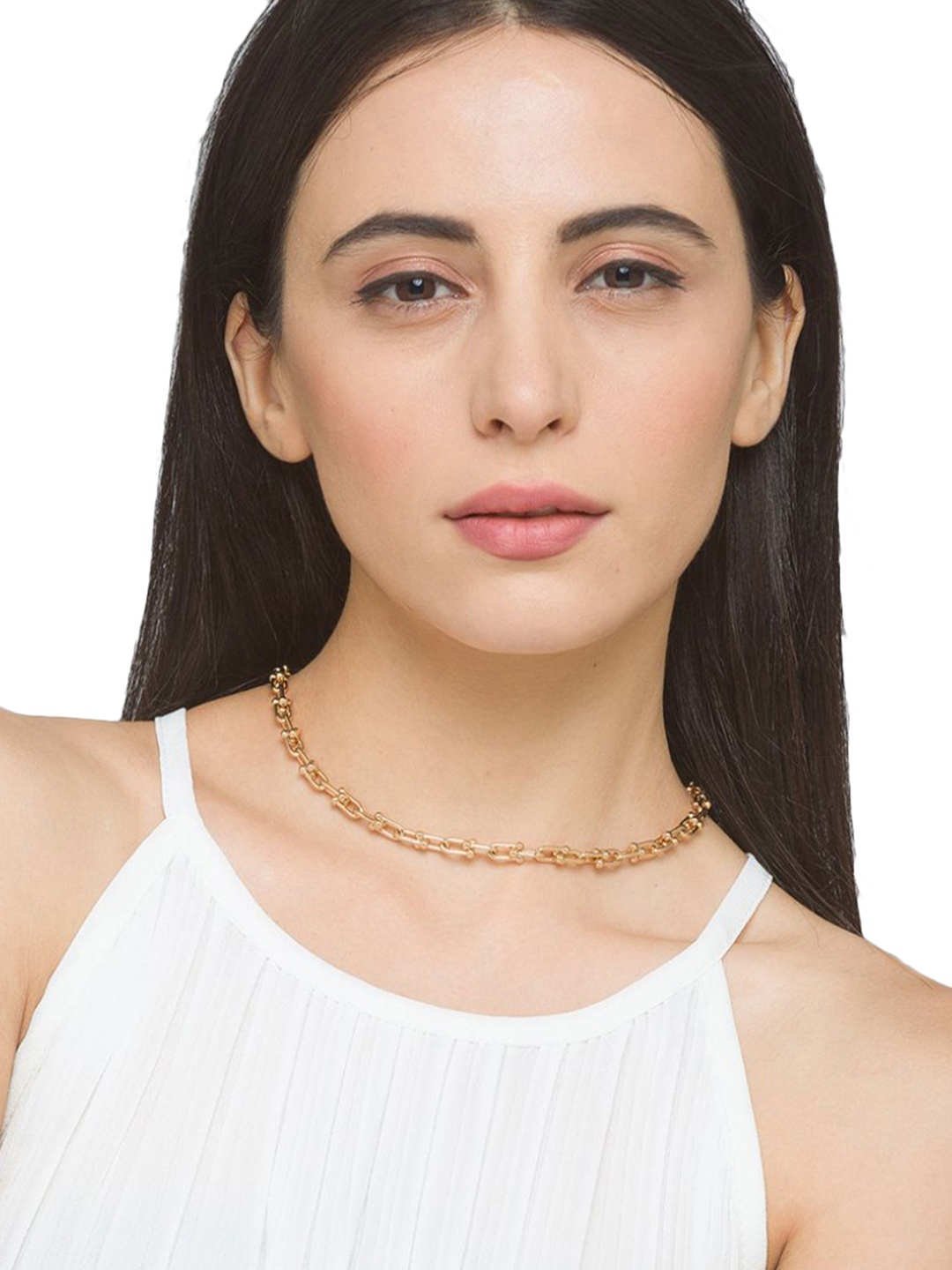 

Lilly & sparkle Gold-Toned Gold-Plated Statement Chunky Necklace