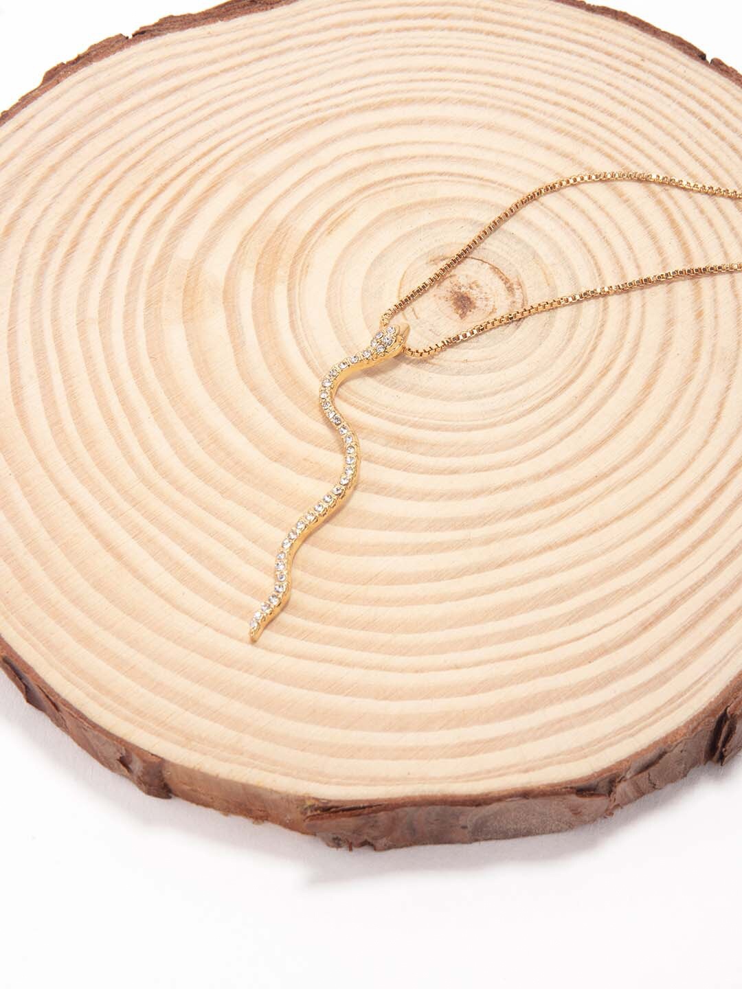 

Lilly & sparkle Gold-Toned & White Gold-Plated Necklace