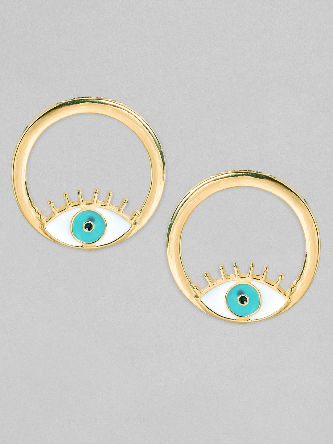 

TOKYO TALKIES X rubans FASHION ACCESSORIES Gold-Toned Contemporary Studs Earrings