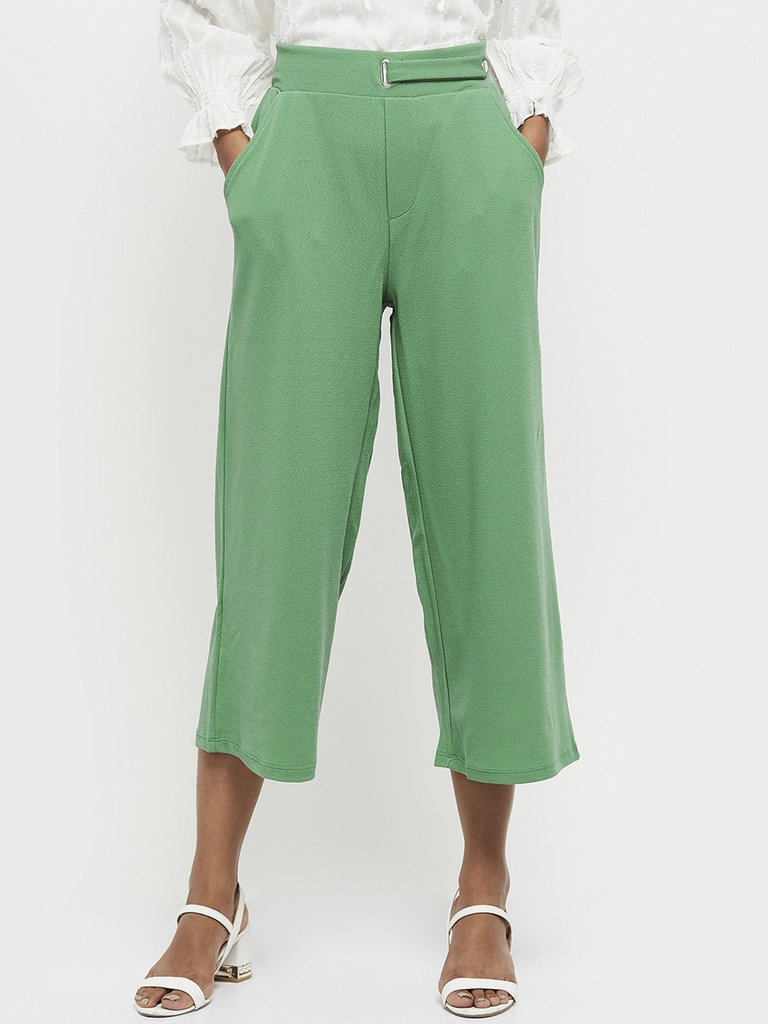 

max Women Green Culottes Trousers