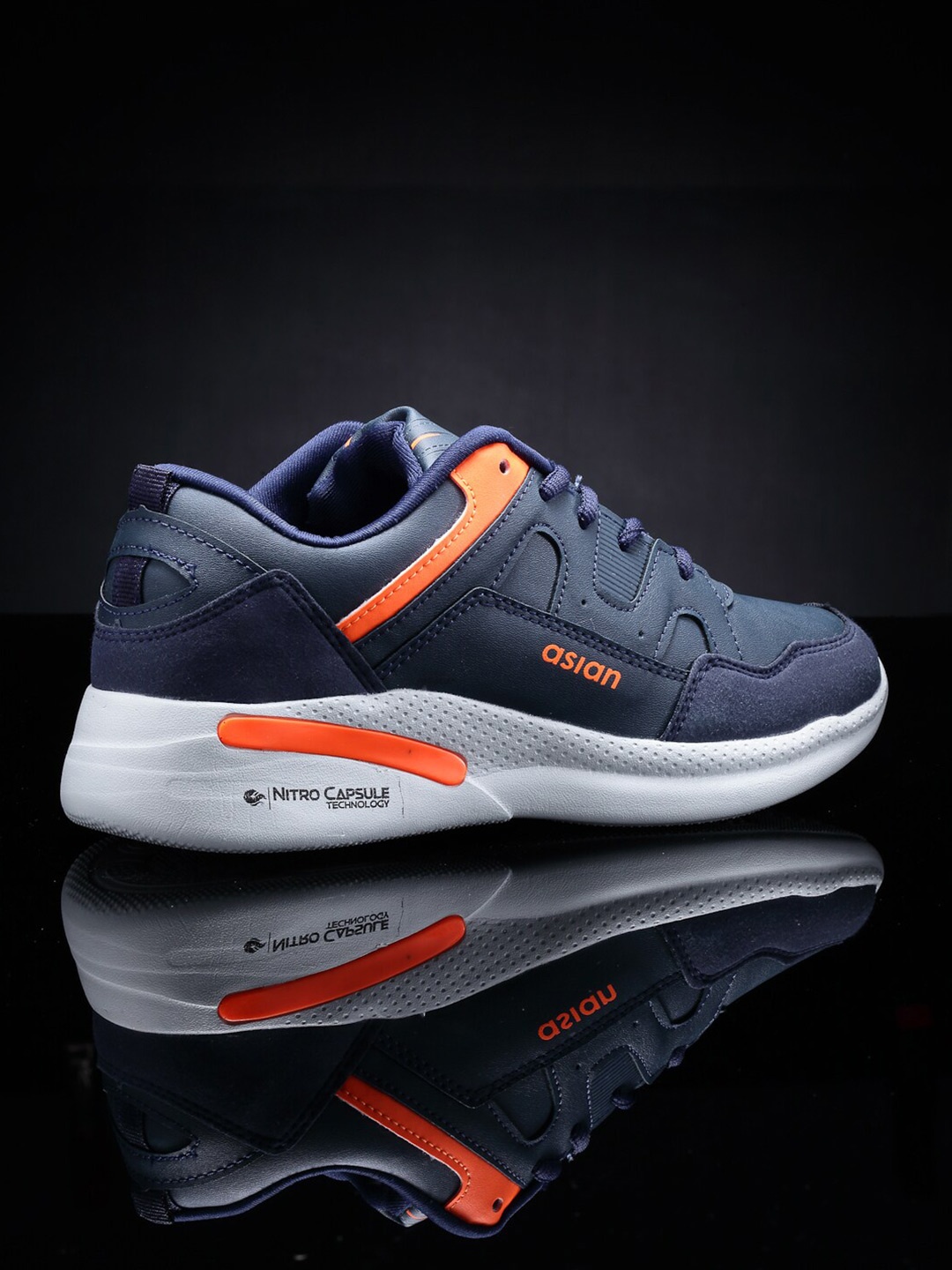 

ASIAN Men Navy Blue Mesh Running Non-Marking Shoes