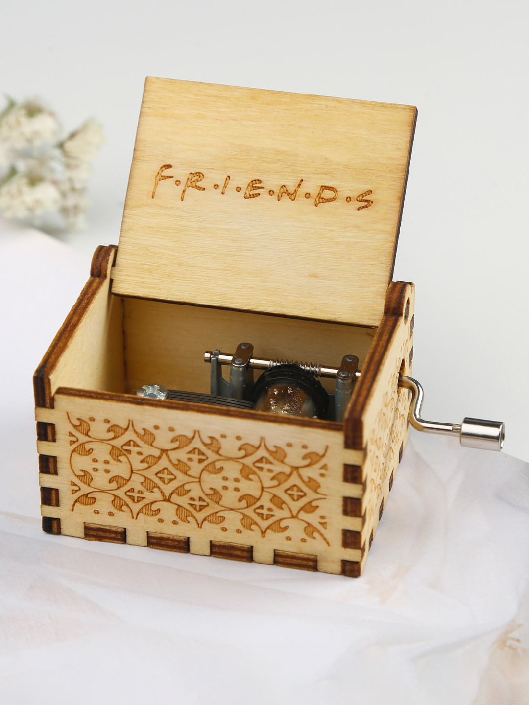 

Bigsmall Friends Wooden Music Box, Brown