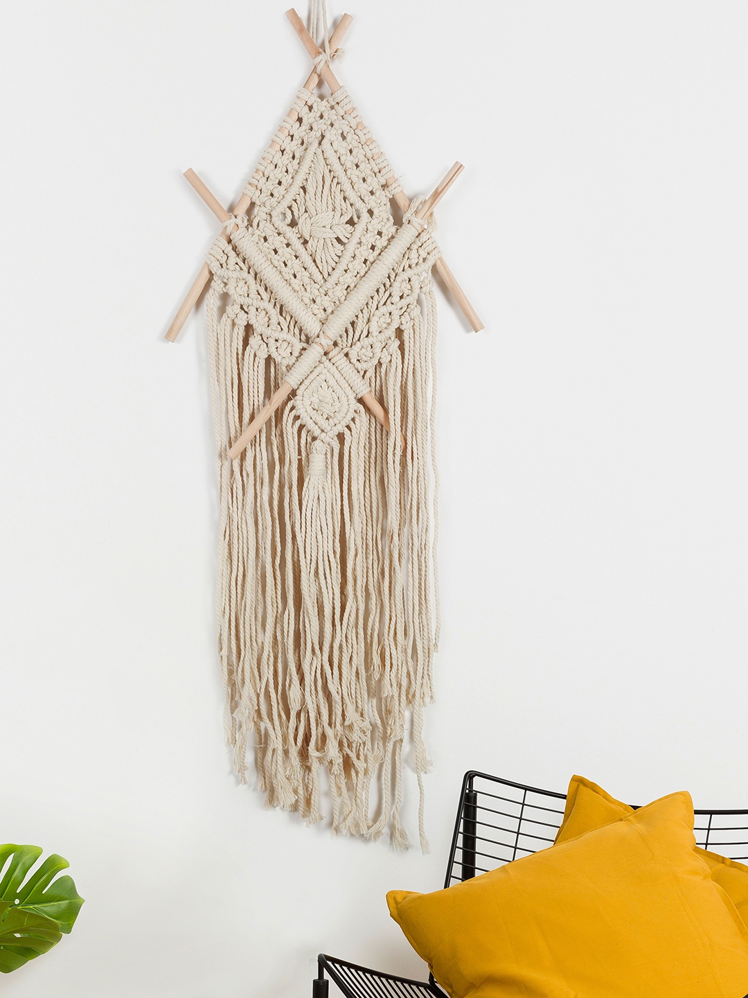 

Bigsmall White Macrame Wall Hanging