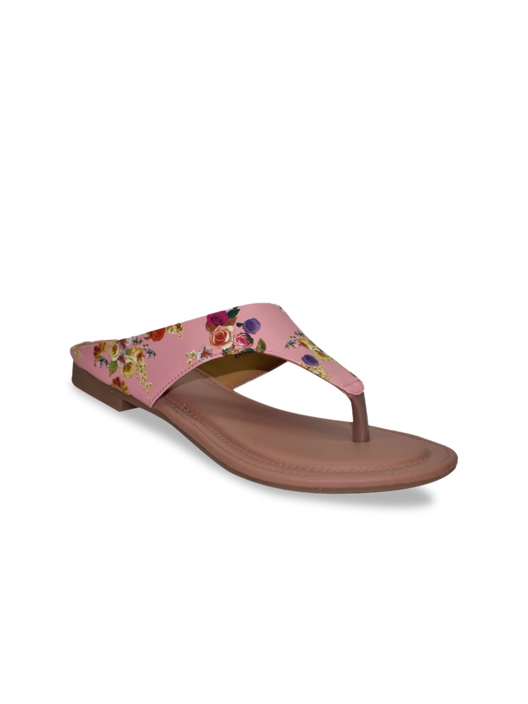 

Ajanta Pink Floral Printed Comfort Sandals