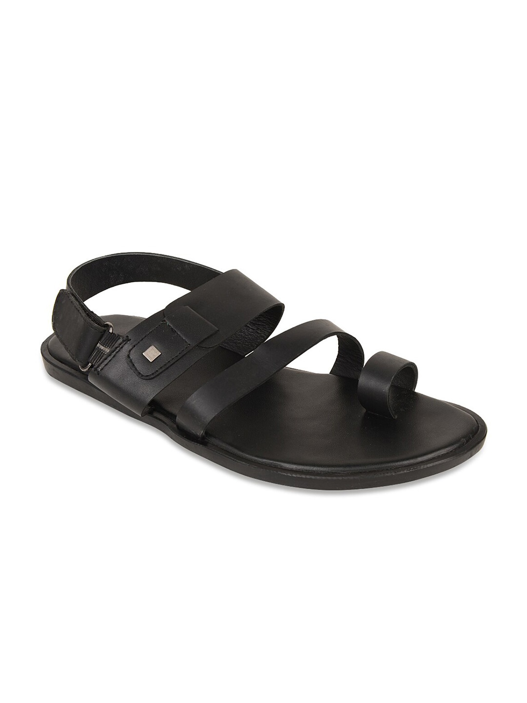 

Regal Men Black Leather Comfort Sandals