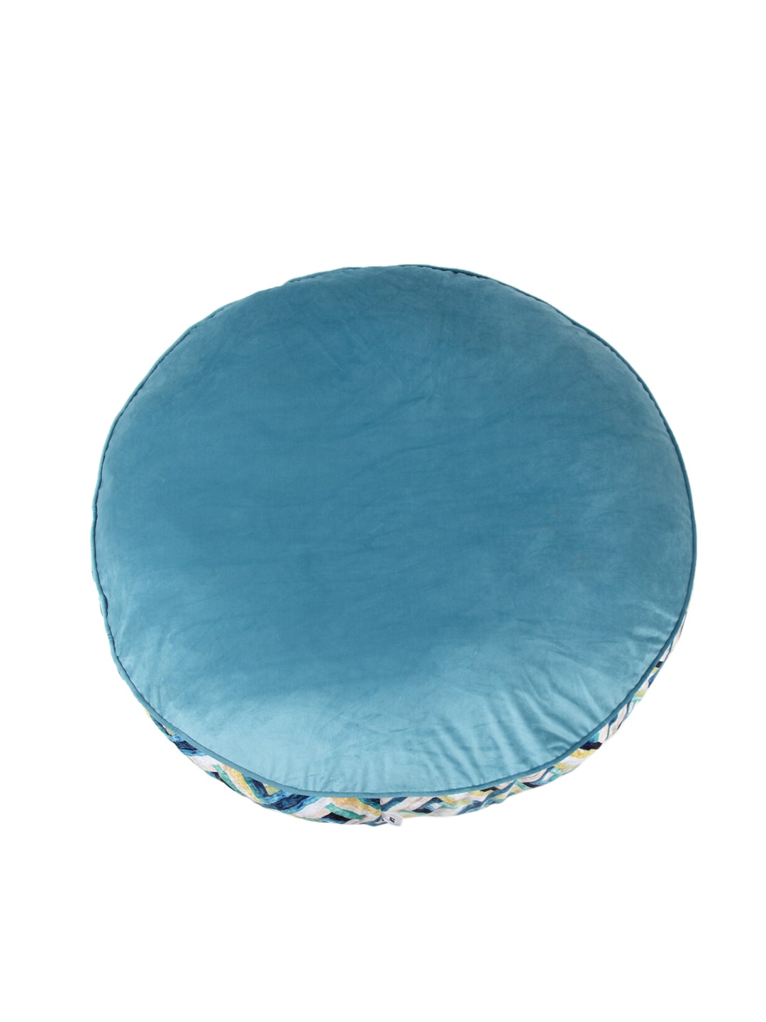 

WIGGLE TWIDDLE Turquoise Blue Printed Large Size Pet Round Bed