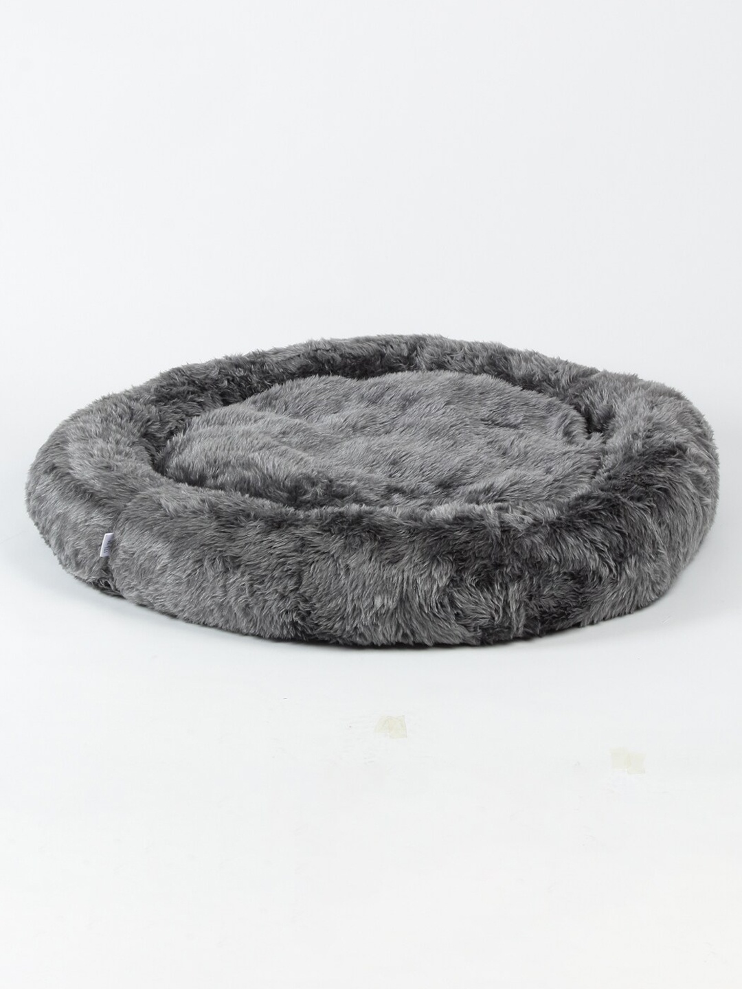 

WIGGLE TWIDDLE Black Solid Pet Large Size Round Fur Bed