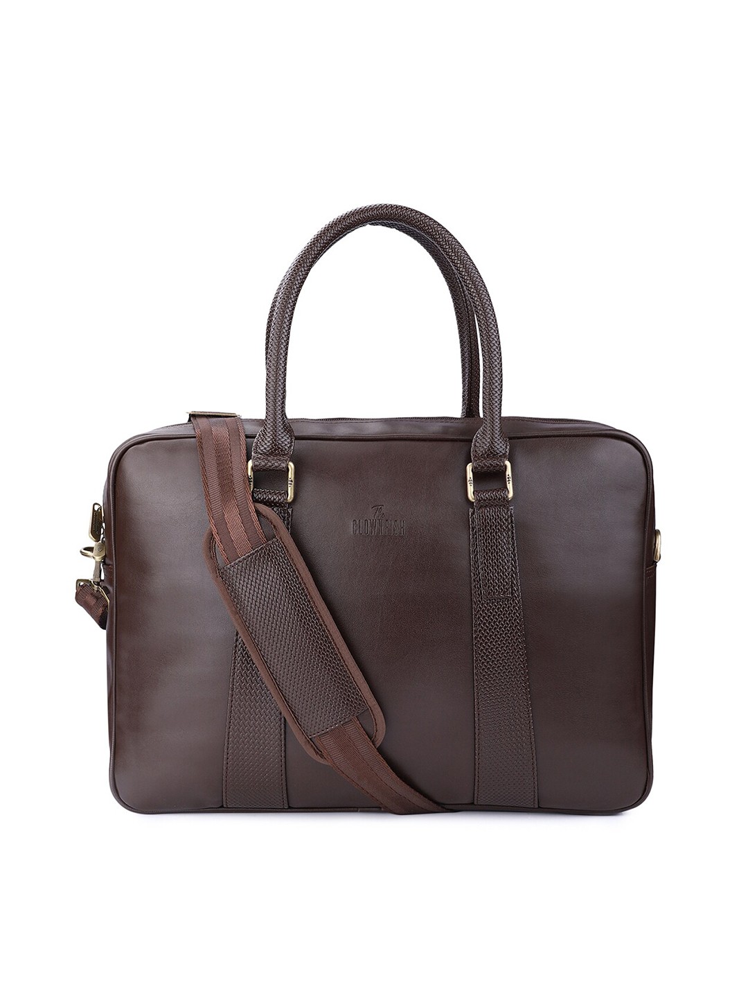 

THE CLOWNFISH Unisex Coffee Brown 15.6 Inch Laptop Bag