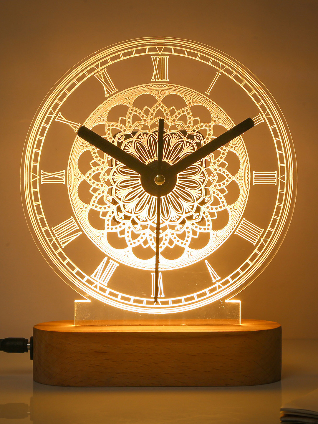 

Bigsmall Transparent & Gold-Toned Quirky Hologram Table Lamp