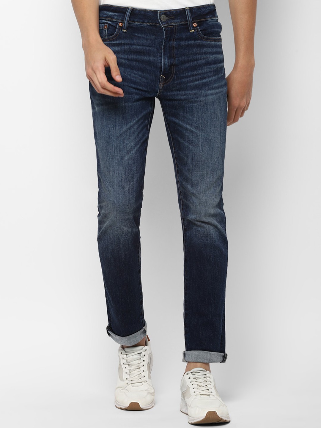 

AMERICAN EAGLE OUTFITTERS Men Blue Slim Fit Heavy Fade Stretchable Jeans