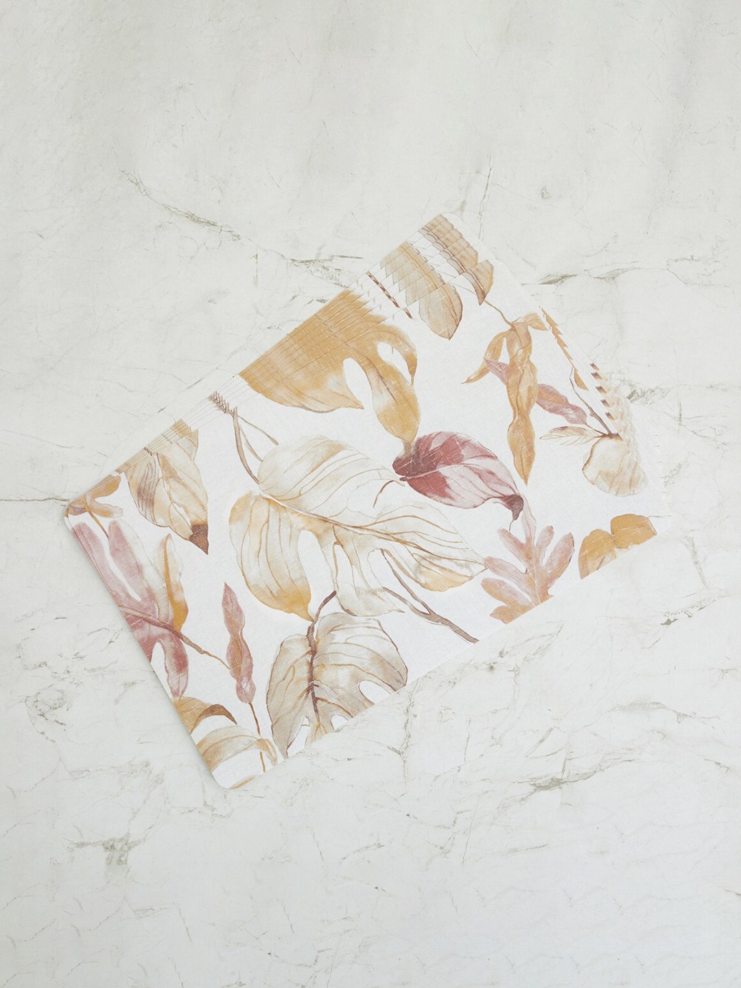 

Home Centre Set Of 6 White & Orange Floral Table Placemats