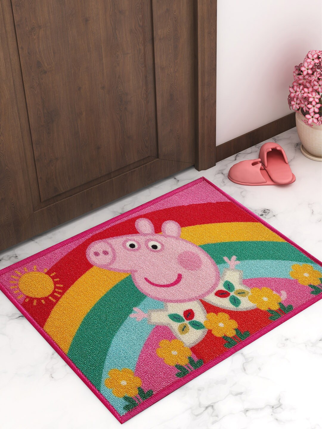 

Peppa Pig Pink & Yellow Printed Anti Skid Doormat