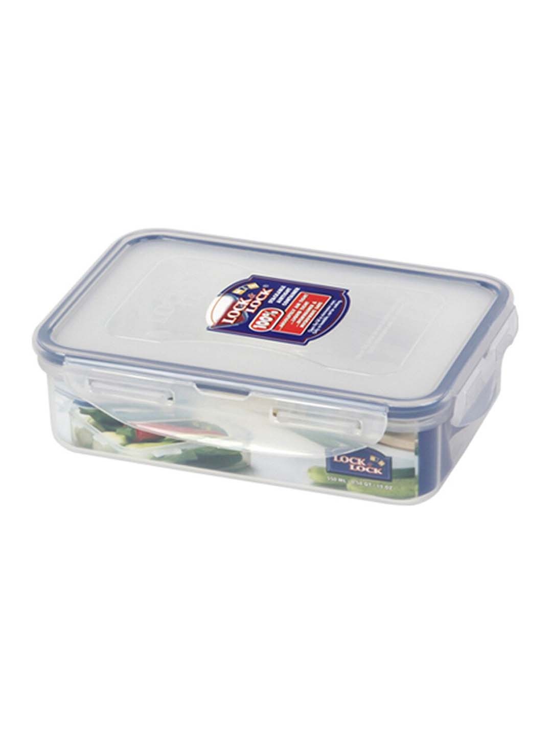 

Lock & Lock Transparent & Blue Plastic Airtight Food Container