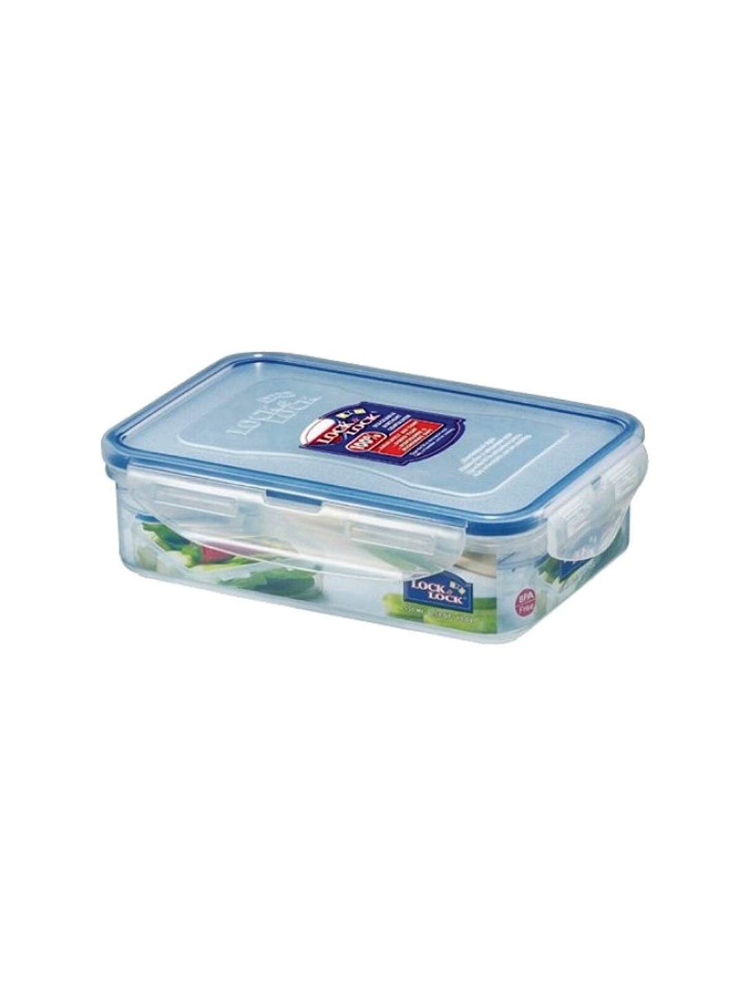 

Lock & Lock Transparent & Blue Plastic Airtight Food Container