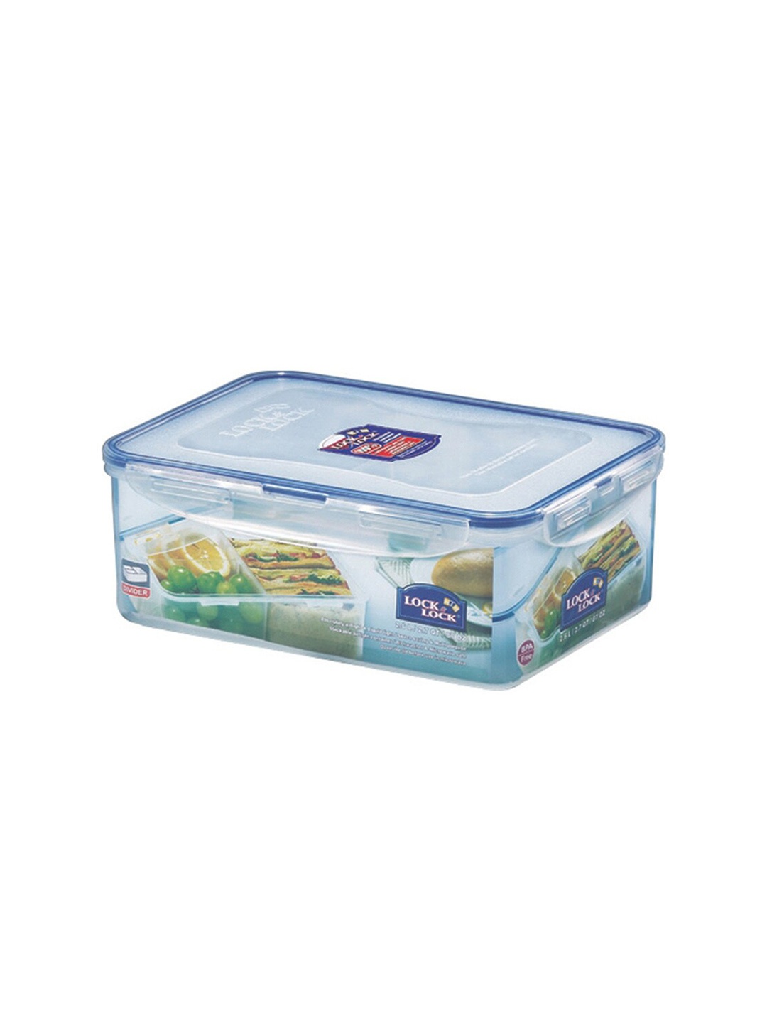 

Lock & Lock Transparent & Blue Plastic Airtight Food Container