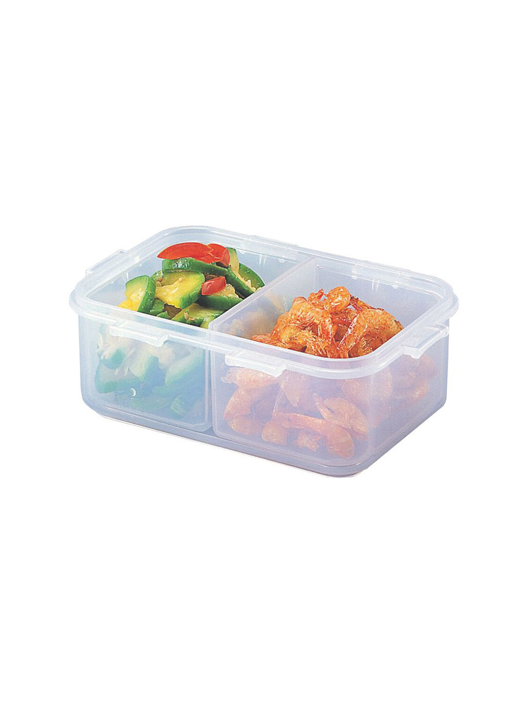 

Lock & Lock Transparent Plastic Airtight Divider Food Storage Container With Leakproof Lid