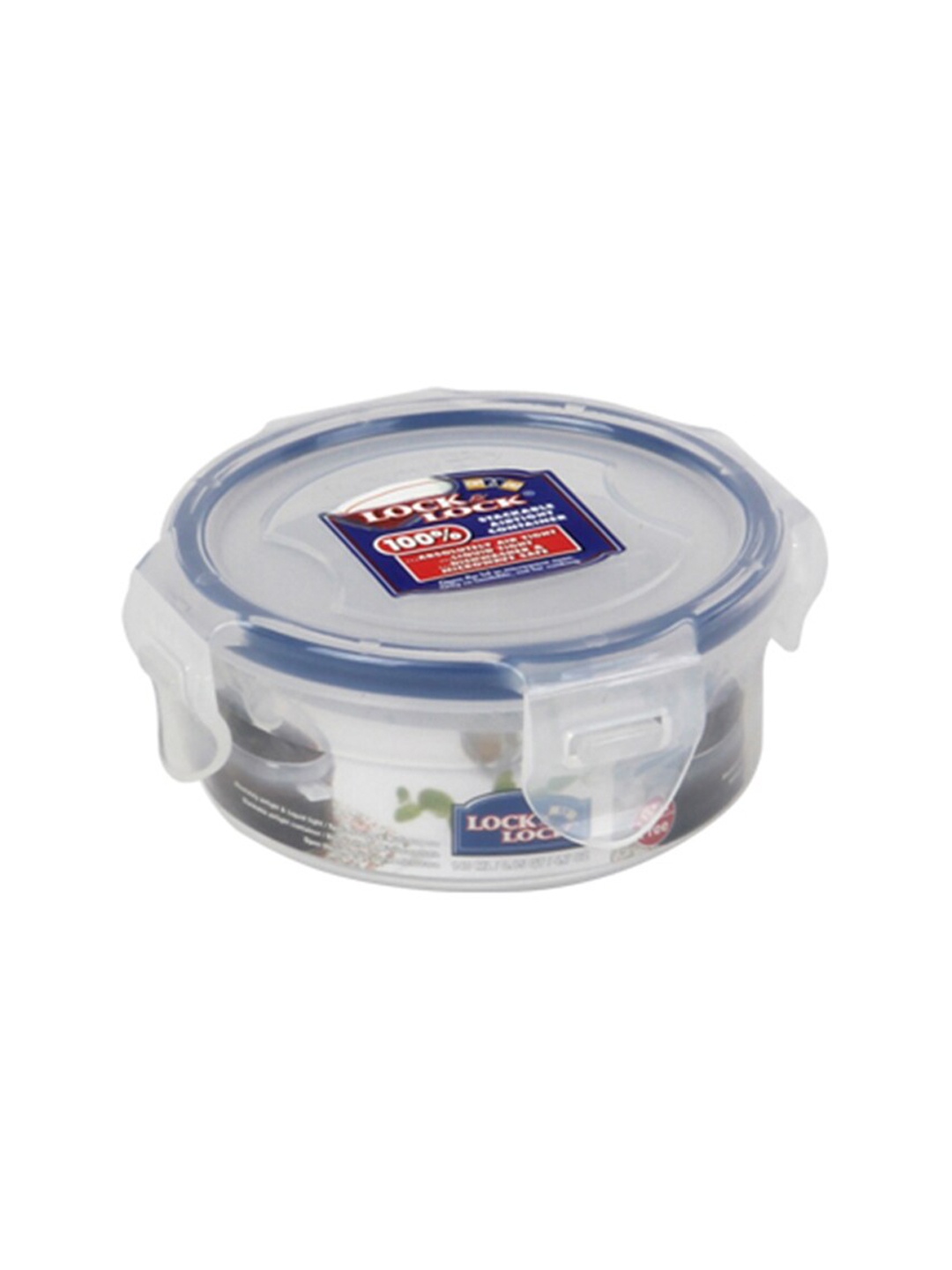 

Lock & Lock Transparent Round Plastic Airtight Storage Container With Leakproof Lid 140 ml