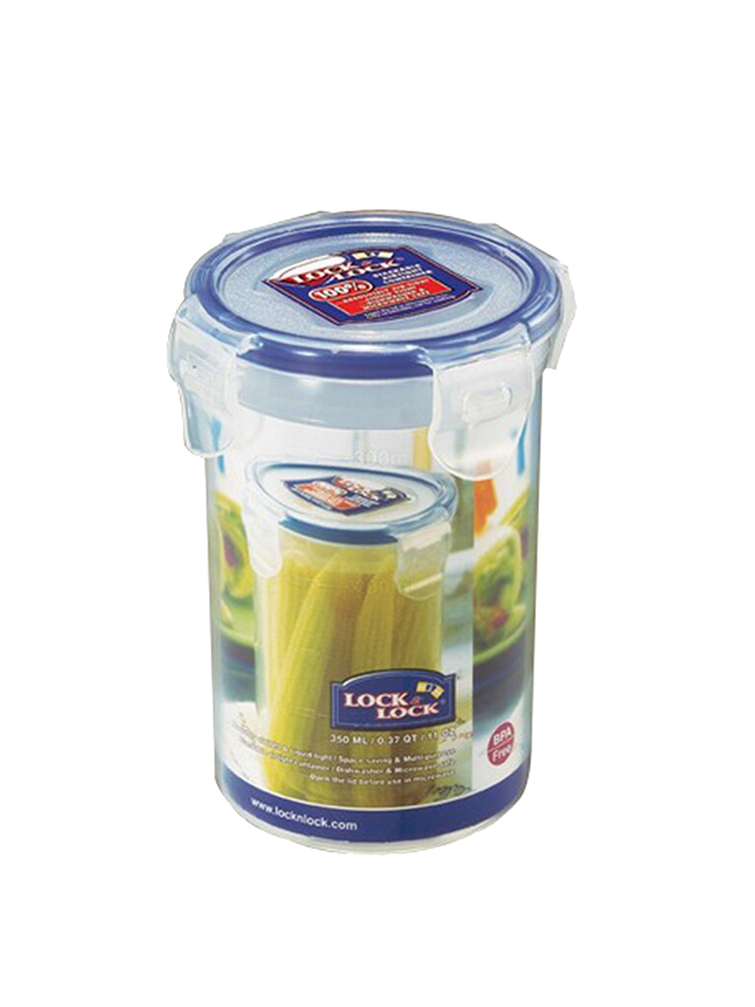 

Lock & Lock Transparent Plastic Airtight Food Storage Container With Leakproof Lid 350 ml