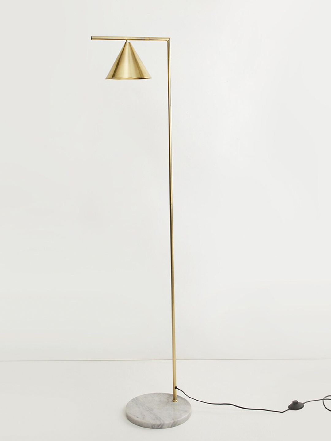 Home Centre Gold-Toned Classic Country Floor Lamp