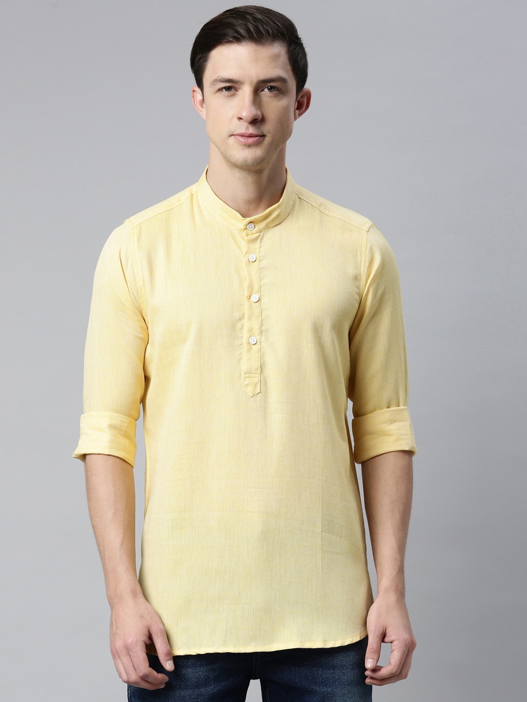 

Cross Court Men Yellow Kurta