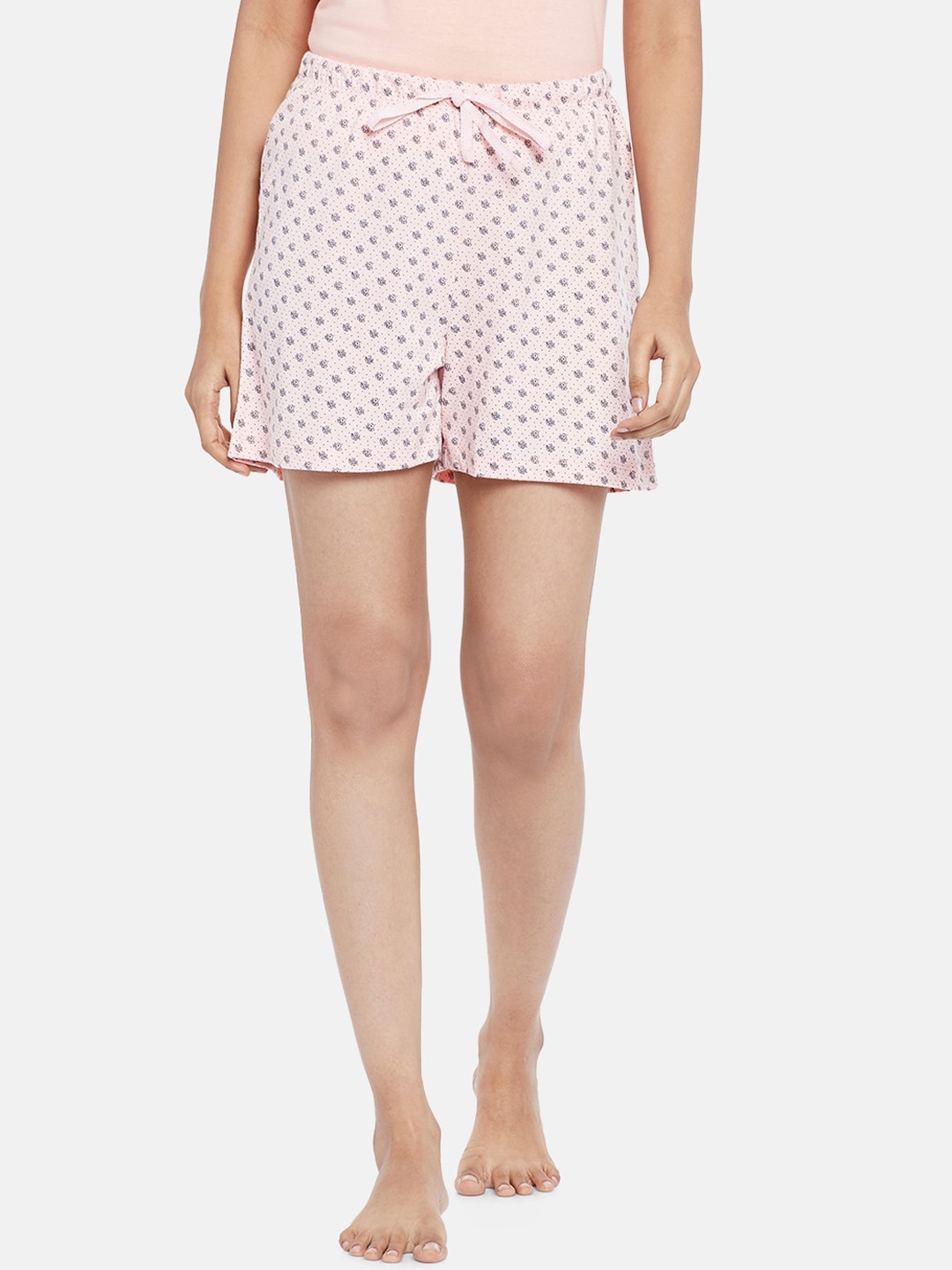 

Dreamz by Pantaloons Women Pink Printed Regular Lounge Shorts