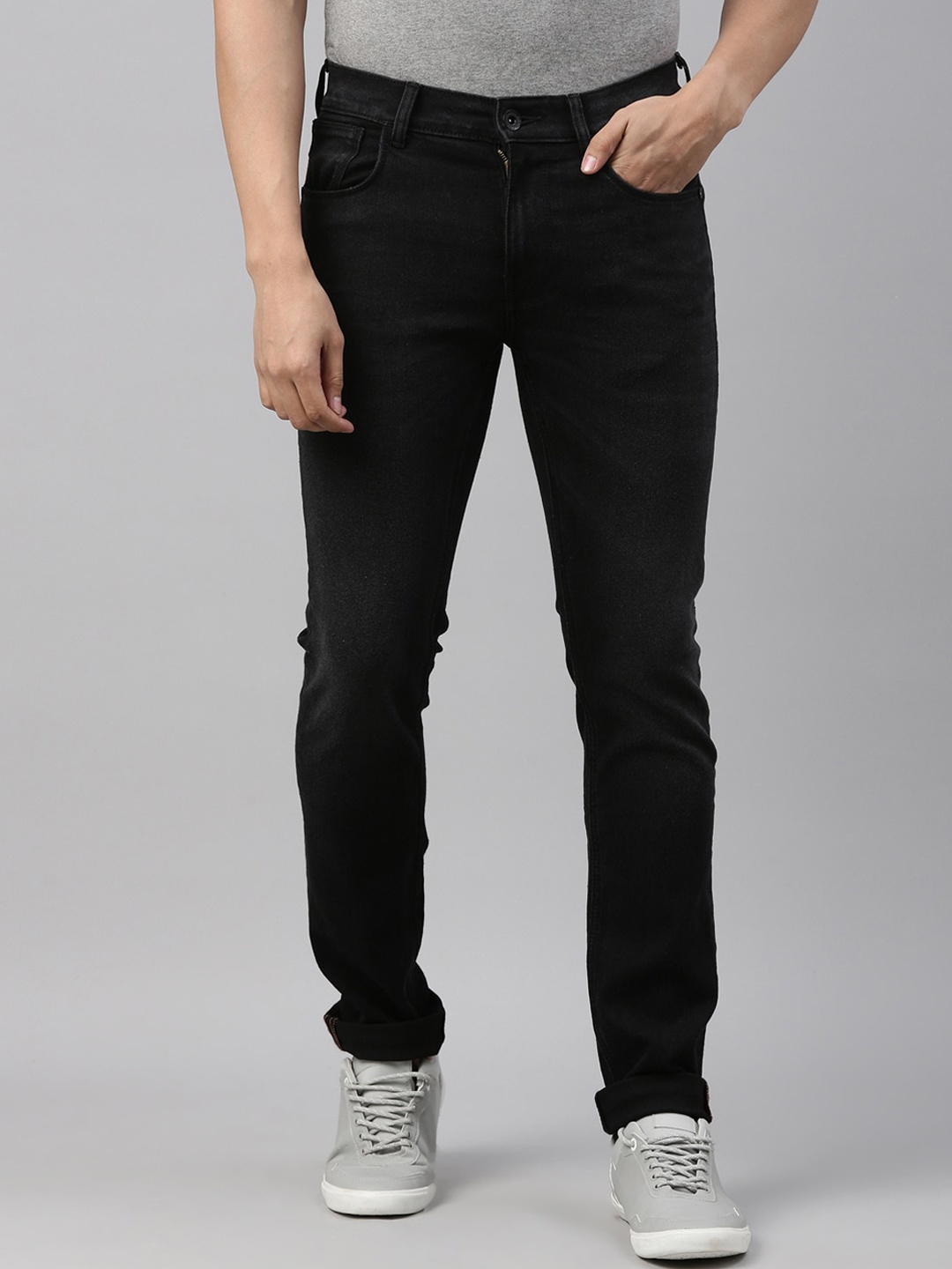

American Bull Men Black Slim Fit Jeans