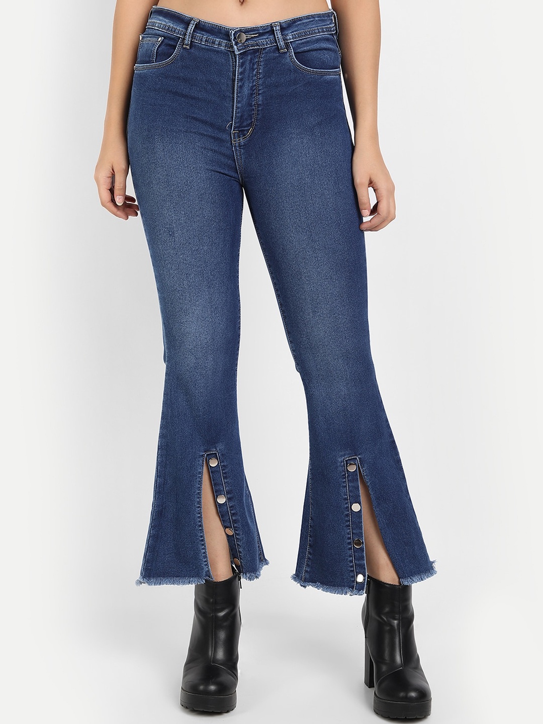 

BROADSTAR Women Blue Bootcut High-Rise Light Fade Jeans