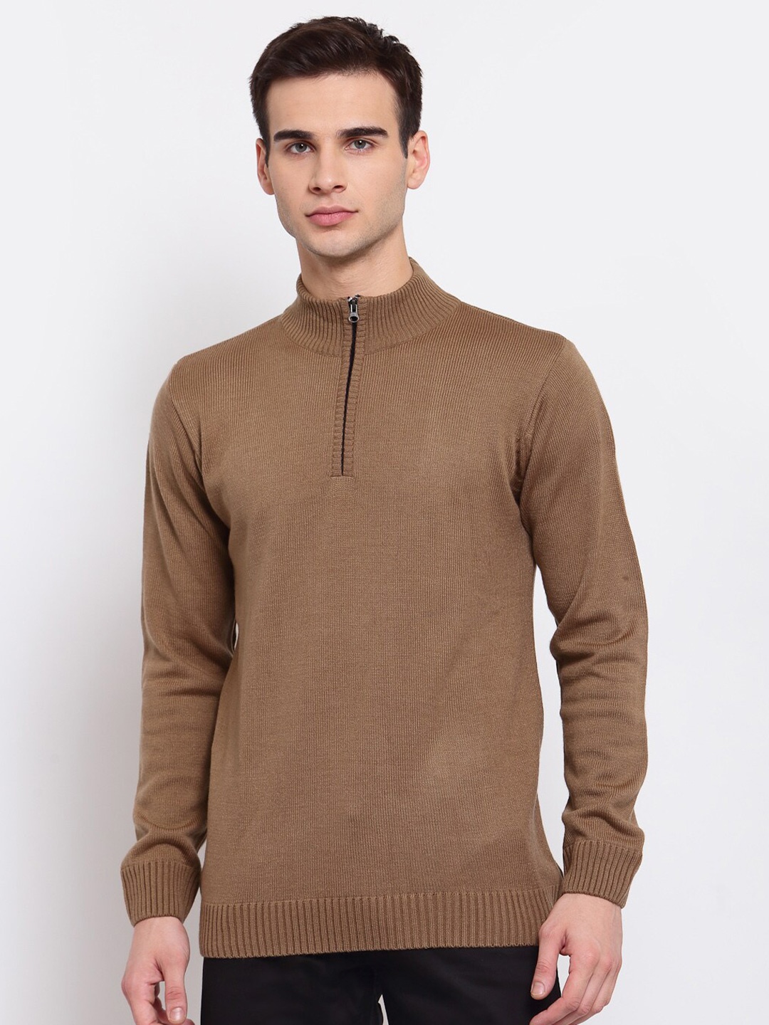 

Style Quotient Men Tan Pullover Sweater