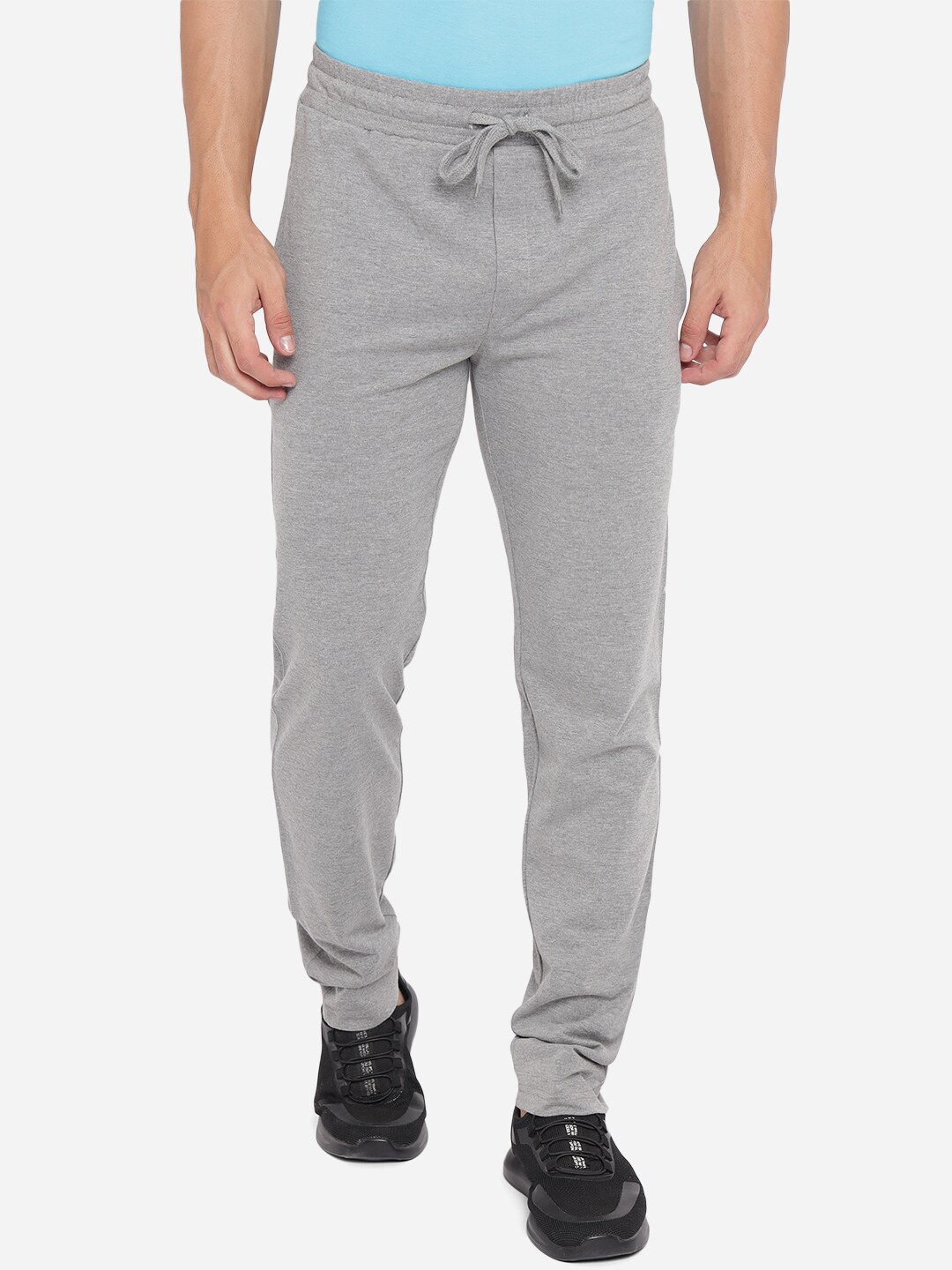 

Greenfibre Men Mid-Rise Pure Cotton Track Pants, Grey