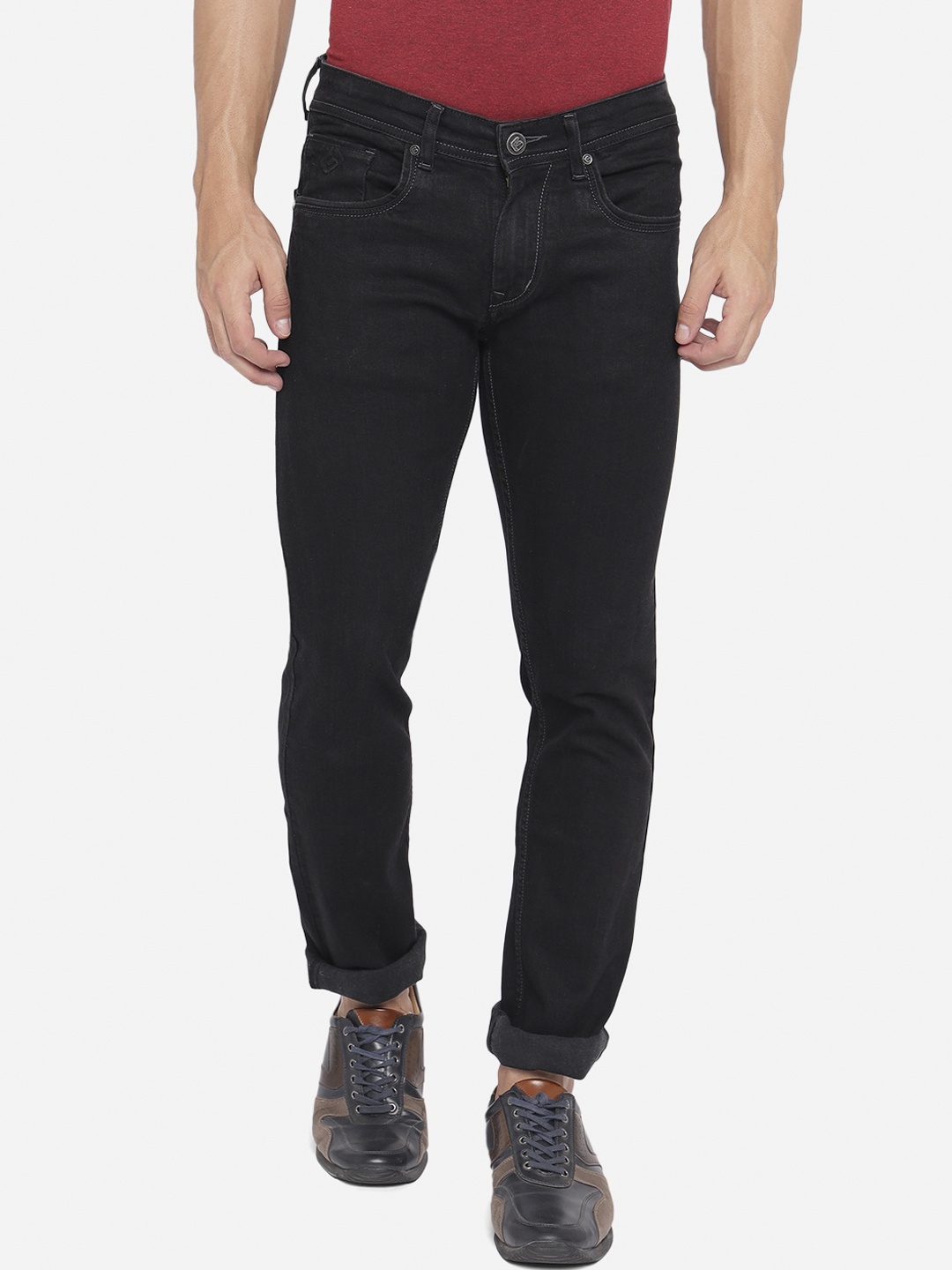 

Greenfibre Men Black Stretchable Slim Fit Jeans
