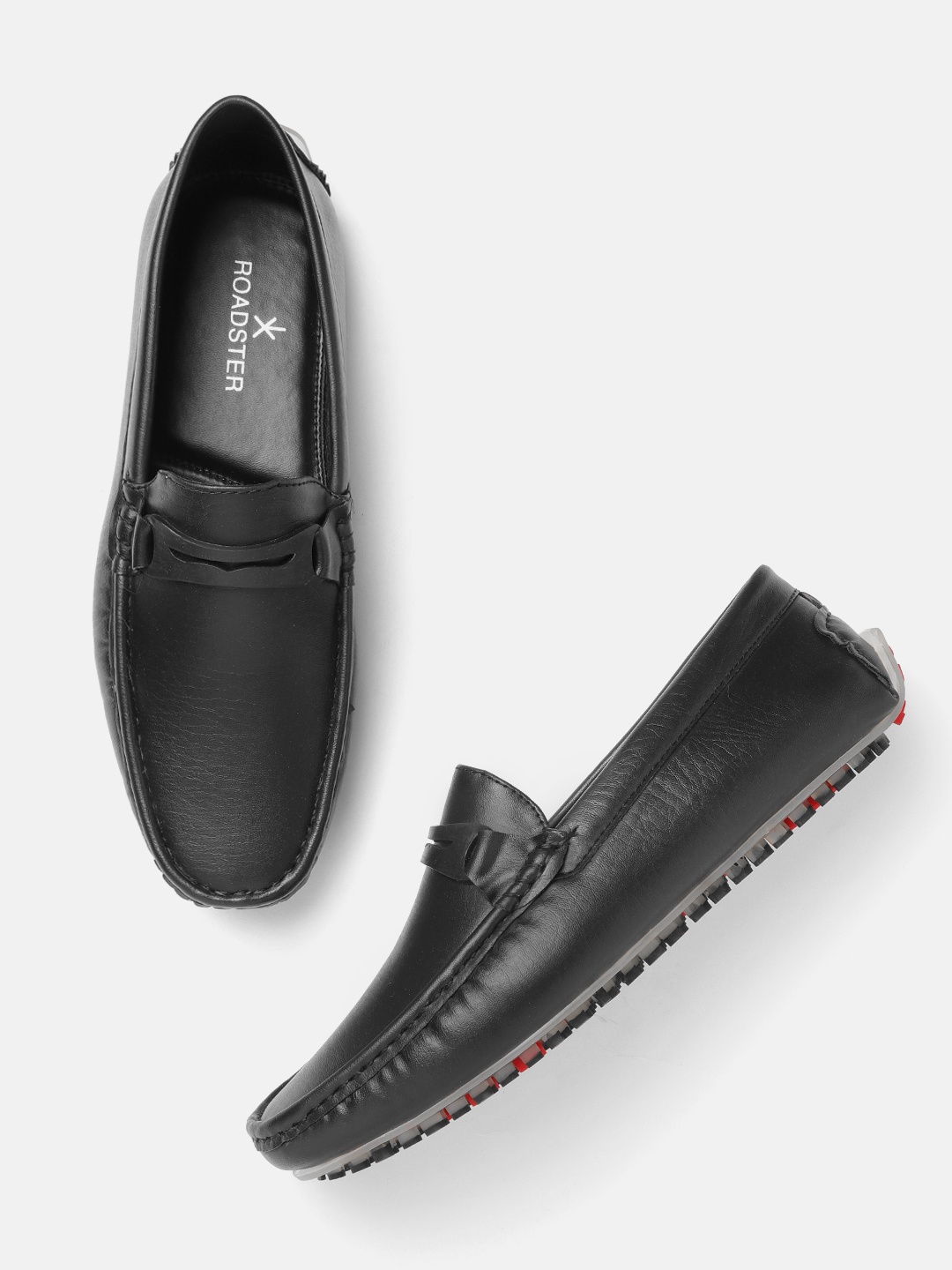 

Roadster Men Black Solid Driving Shoes