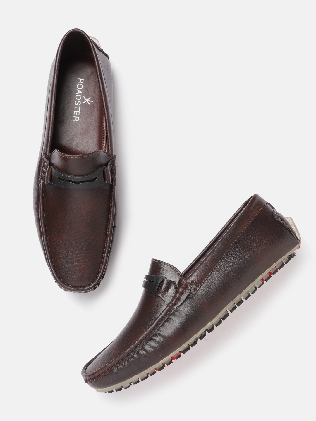 

Roadster Men Coffee Brown Solid Penny Driving Shoes