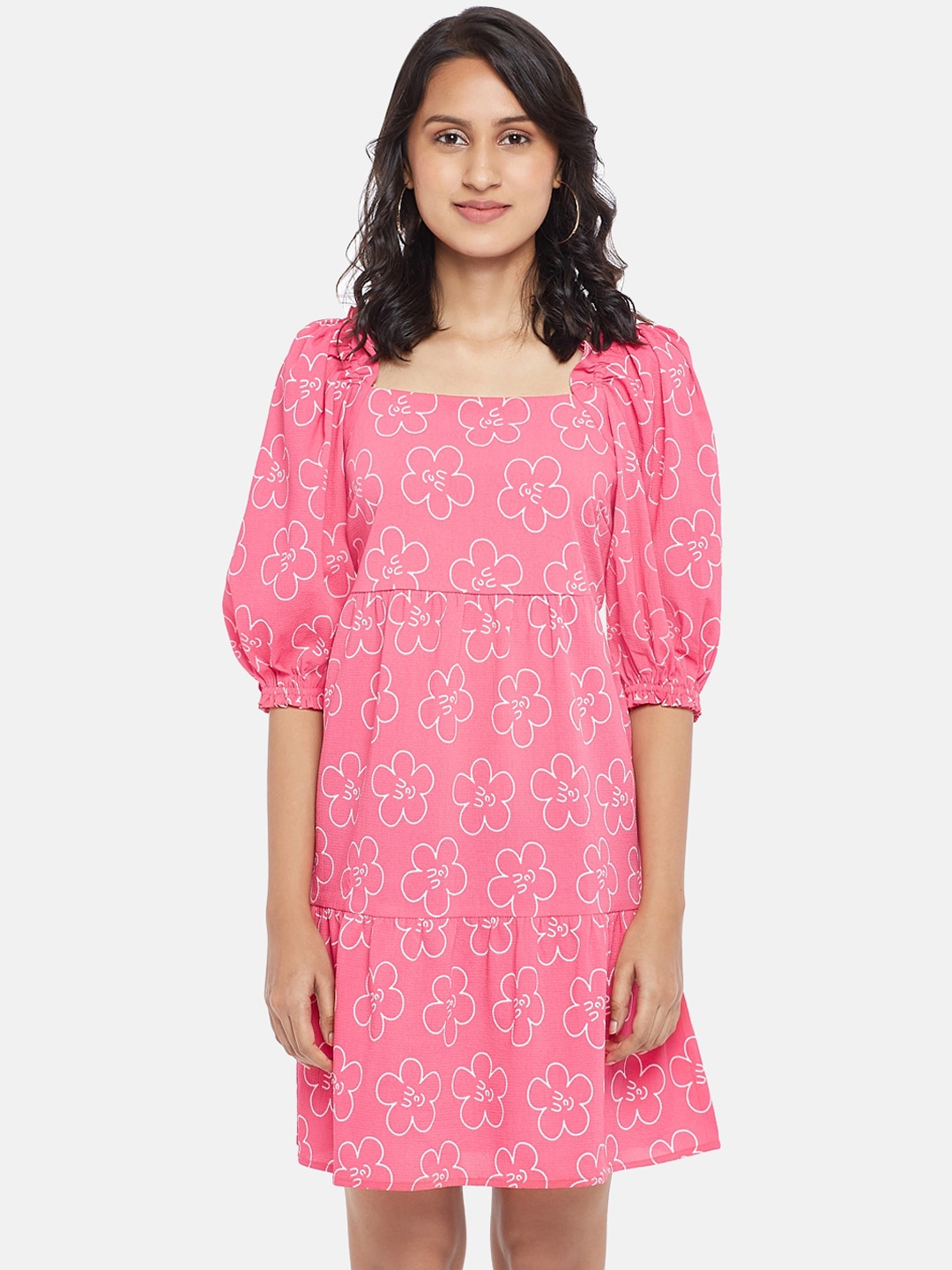 

People Pink & White Floral Dress