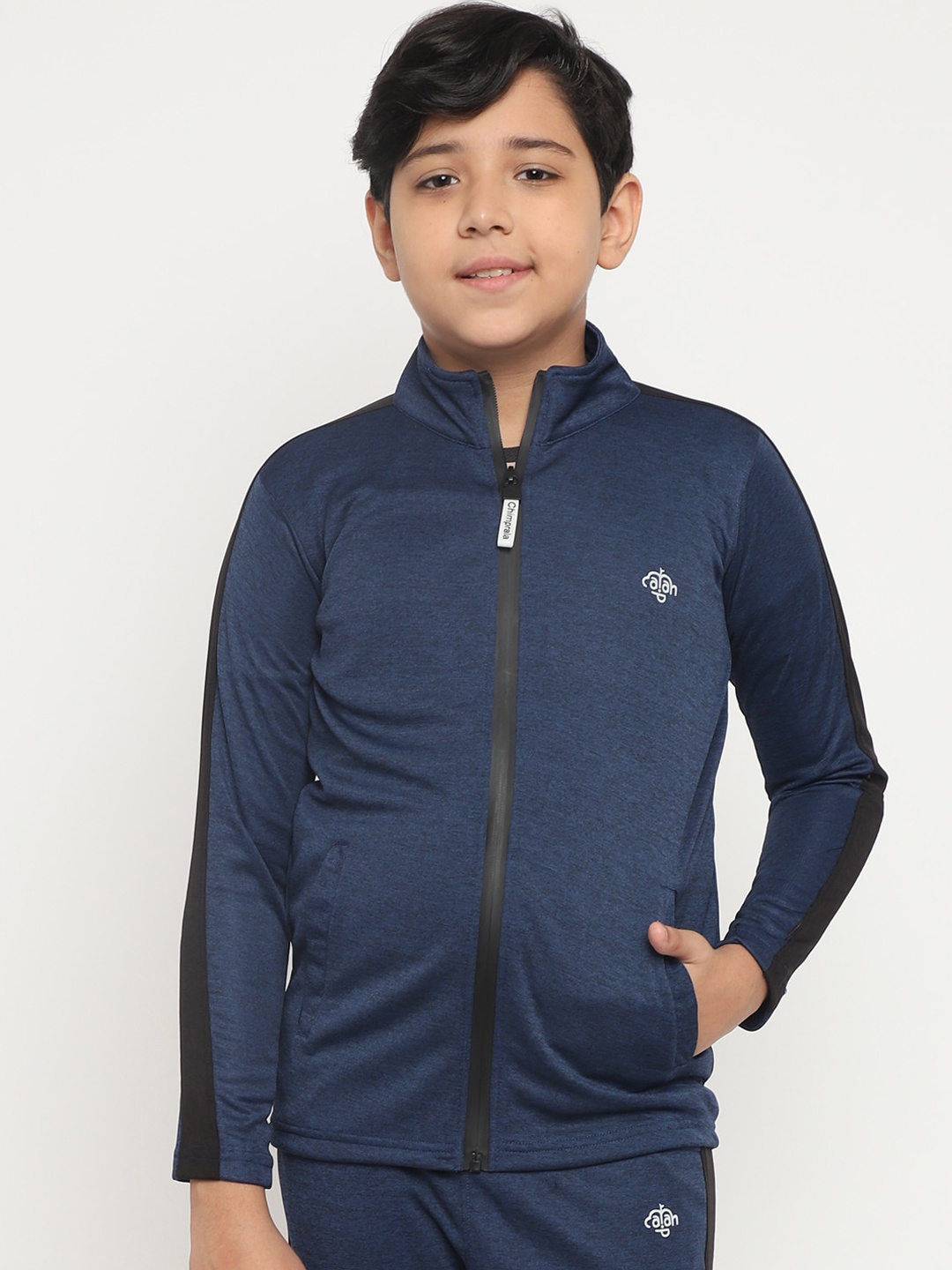 

CHIMPRALA Boys Blue Solid Lightweight Sporty Jacket